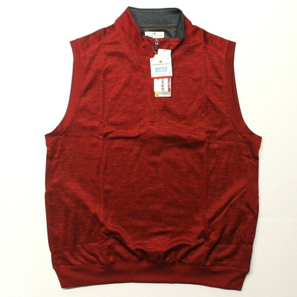 Grand Slam Water-Repellent Golf Vest - Red - L - Picture 1 of 4